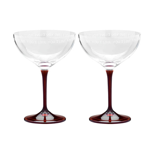 Anna + Nina Set čaša za šampanjac - Love