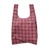 Baggu Shopping Bag - Azalea Pink Tartan