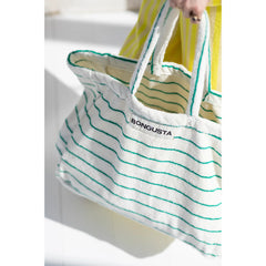 Bongusta Naram Velika torba Pure White & Grass | SHARENO