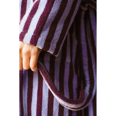 Bongusta Pamučni Kućni ogrtač - Wine & Lavender zoom in