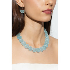 Crystal Haze Jelly Heart Mini naušnice - Baby Blue