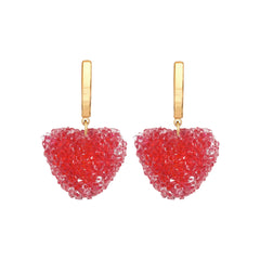 Crystal Haze Jelly Heart Naušnice 2 kom - Rouge