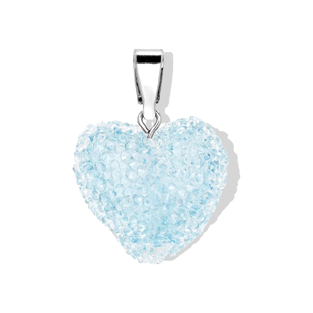 Crystal Haze Jelly Heart privjesak - Baby Blue srebrni