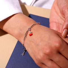 Design Letters Pendant Cherry - silver