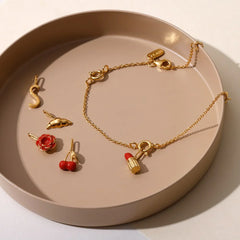 Design Letters Pendant Rose - silver