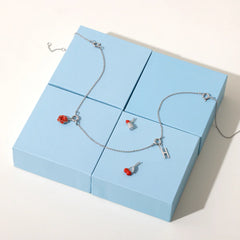 Design Letters Lipstick Pendant - silver