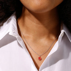 Design Letters Pendant Rose - silver