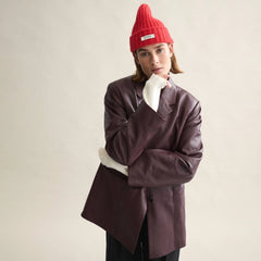 Le Bonnet Pletena kapa Crimson