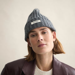 Le Bonnet Pletena kapa Slate Grey - 100% vuna