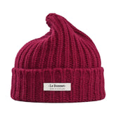 Le Bonnet Pletena kapa Wine - 100% vuna