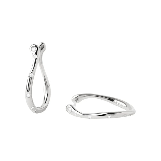 PDPAOLA Air mini naušnice - srebrne