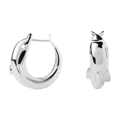 PDPAOLA Dolphin mini earrings - silver