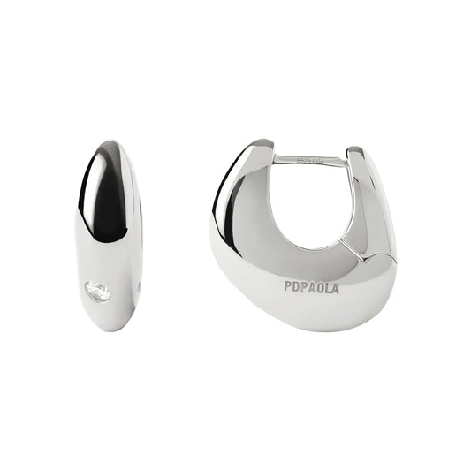 PDPAOLA Wave naušnice - srebrne