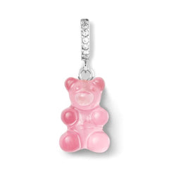 Crystal Haze Nostalgia bear earring - Bubblegum silver