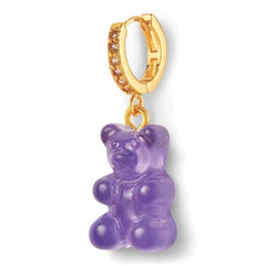 Crystal Haze Nostalgia bear naušnica - Plum