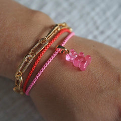 Crystal Haze Nostalgia bear privjesak - Bubblegum pink