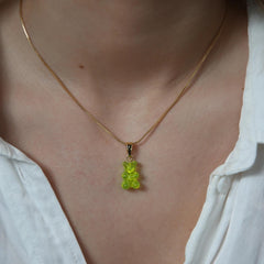 Crystal Haze Nostalgia bear privjesak - Lime