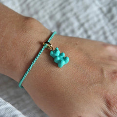 Crystal Haze Nostalgia bear privjesak - Mykonos blue