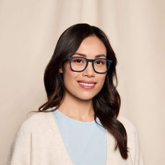 PRINTS READING #E Navy Blue