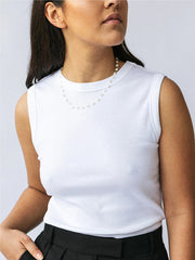 Labro Fiori necklace - white