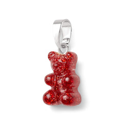 Crystal Haze Nostalgia bear privjesak - Red Velvet srebrni
