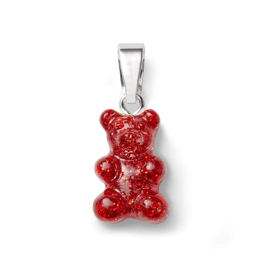 Crystal Haze Nostalgia bear privjesak - Red Velvet srebrni