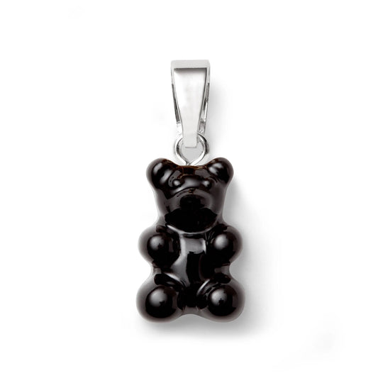 Crystal Haze Nostalgia bear privjesak - Black srebrni