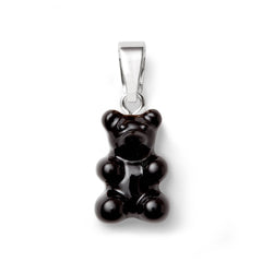 Crystal Haze Nostalgia bear privjesak - Black srebrni