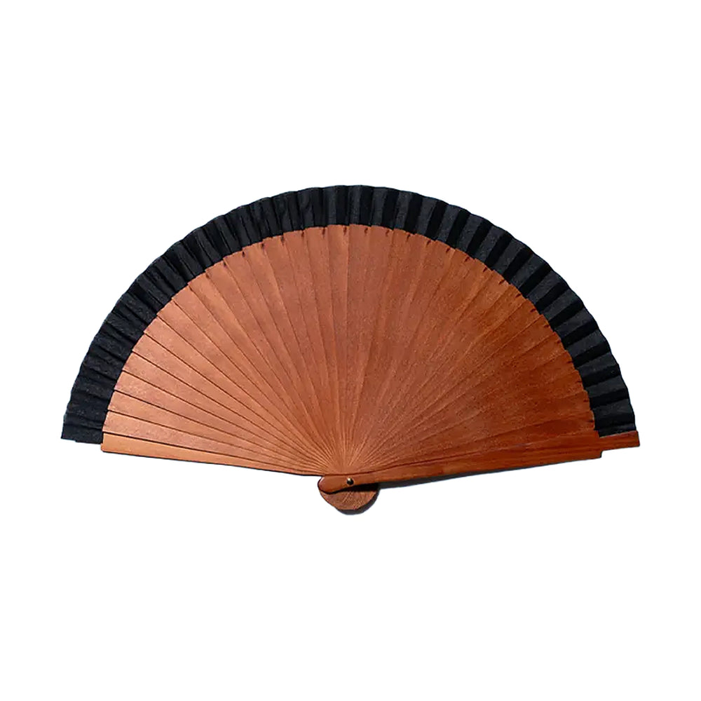 A Fan Of Wood Black Hand Fan