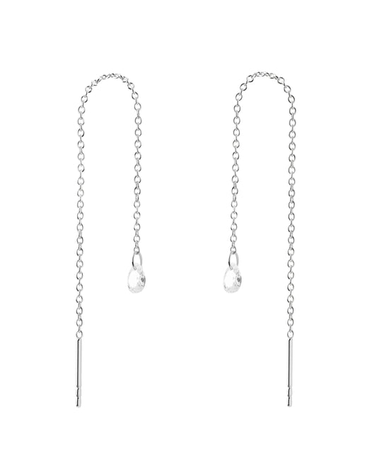 PDPAOLA Waterfall Drop Earrings - Silver