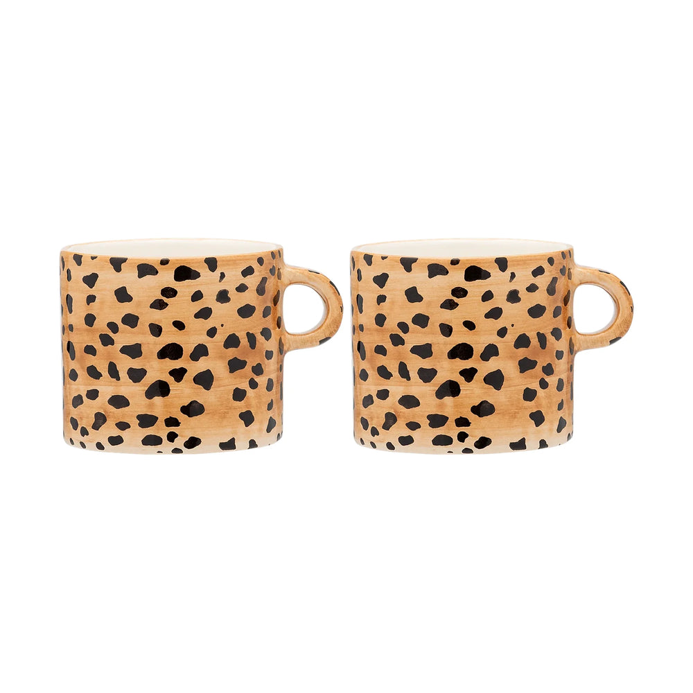Anna + Nina Set šalica za čaj - Leopard - čaše i šalice