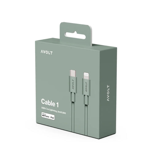 Avolt Kabel 1 - USB-C Oak Green - 2 m