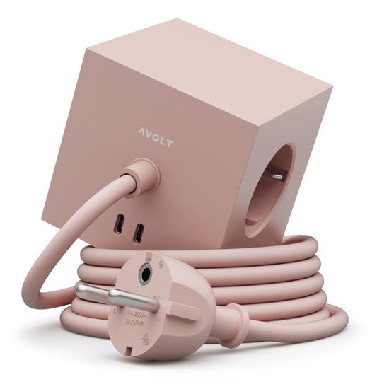 Avolt Square 1 Old Pink USB-C - 1.8 m