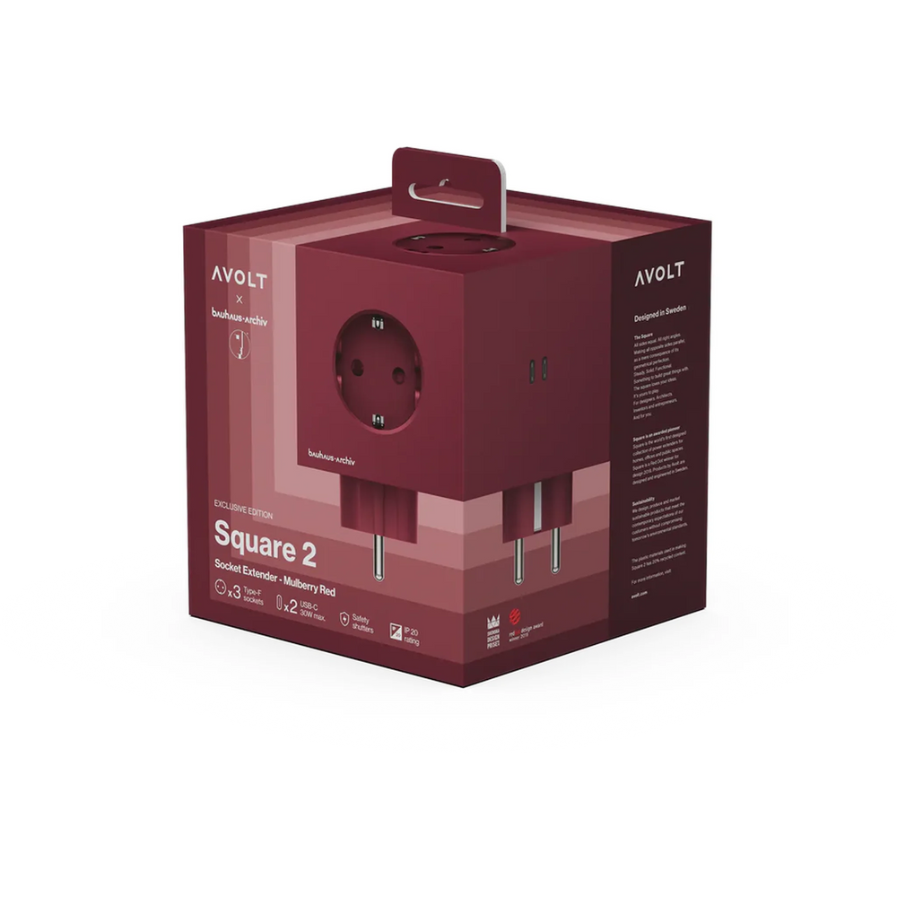 Square 2 Mulberry Red USB-C - tech dodaci - Avolt - prikaz 6
