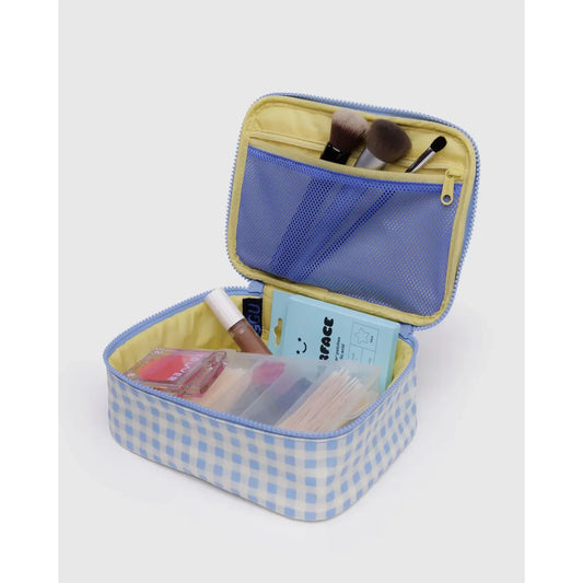 Baggu Small Cosmetic Bag - Light Blue Gingham 