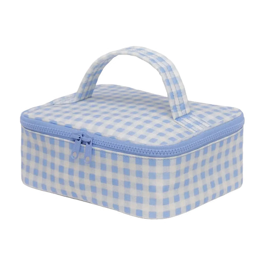 Baggu Small Cosmetic Bag - Light Blue Gingham 