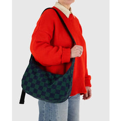 Baggu Nylon Torba - Navy Green Check