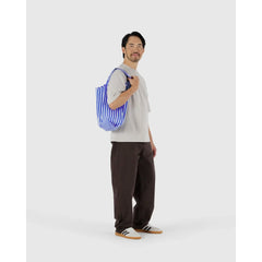 Baggu Shopping Bag - Blue Painted Stripe 