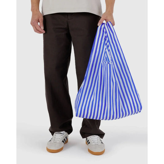 Baggu Shopping Bag - Blue Painted Stripe 