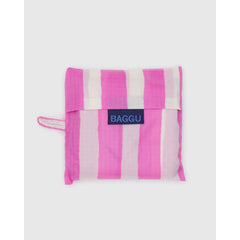 Baggu Shopping Bag - Pink Painted Stripe 