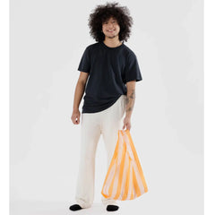 Baggu Shopping Bag - Tangerine Wide Stripe