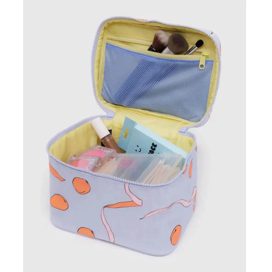 Baggu Large Cosmetic Bag - Apricots &amp; Ribbons