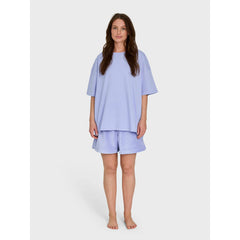 Bongusta Pamučna majica - Lavender Blue na ženskom modelu