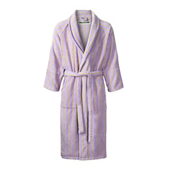 Bongusta Cotton Bathrobe - Lilac &amp; Neon Yellow