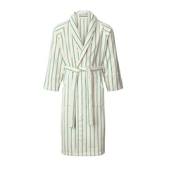 Bongusta Cotton Bathrobe - Pure White &amp; Grass