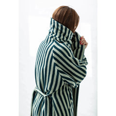 Bongusta Cotton Bathrobe - Seafoam &amp; Deep Teal