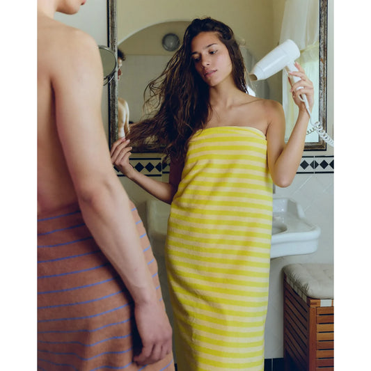 Bongusta Towel Pristine &amp; Neon Yellow