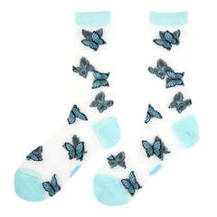 Coucou Suzette Socks Blue Butterfly