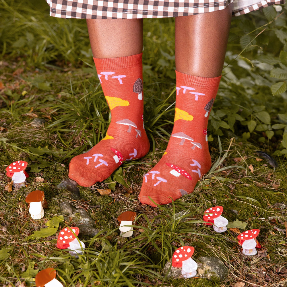 Coucou Suzette Čarape Mushroom Picking - na modelu, u ambijentu