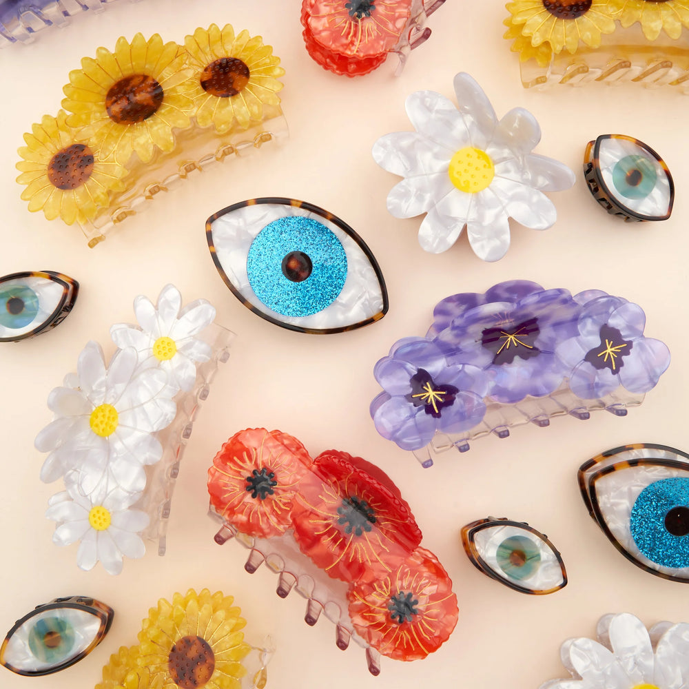 Coucou Suzette kopča za kosu Big Sunflower - celulozni acetat